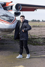 Black autumn parka with a hood Custom Wear 8025621 photo №3
