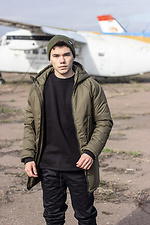 Осенняя парка защитного цвета с капюшоном Custom Wear 8025622 фото №4