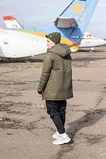 Осенняя парка защитного цвета с капюшоном Custom Wear 8025622 фото №5