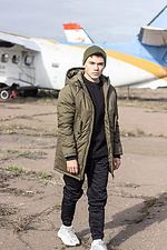 Осенняя парка защитного цвета с капюшоном Custom Wear 8025622 фото №6