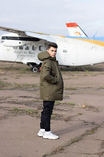 Осенняя парка защитного цвета с капюшоном Custom Wear 8025622 фото №9