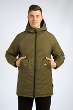 Осенняя парка защитного цвета с капюшоном Custom Wear 8025622 фото №10