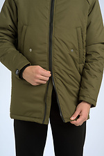 Осенняя парка защитного цвета с капюшоном Custom Wear 8025622 фото №11