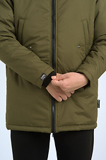 Осенняя парка защитного цвета с капюшоном Custom Wear 8025622 фото №12