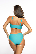 Sporty one-piece swimsuit in turquoise with high bottoms Marko 4024623 photo №3