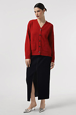 Rote Strickjacke für Damen  4038623 Foto №2