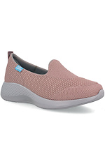 Summer sports sneakers in a mesh of pink color on a white sole Las Espadrillas 4101623 photo №1