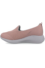 Summer sports sneakers in a mesh of pink color on a white sole Las Espadrillas 4101623 photo №3
