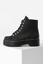 Leather mid-season platform boots  4205623 photo №2