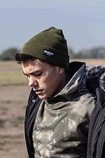 Warm knitted hat with green patch Custom Wear 8025623 photo №4