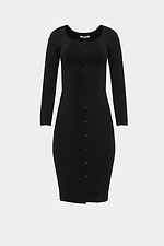 Черное облегающее платье REMA с длинными рукавами и широким декольте Garne 3040624 фото №5