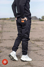 Теплые спортивные штаны джоггеры на флисе Custom Wear 8025624 фото №3