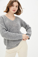 Gray knitted wool blend jumper  4037625 photo №1