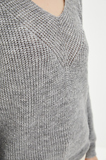 Szary sweter z dzianiny z domieszką wełny  4037625 zdjęcie №4