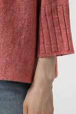Gestrickter rosafarbener Damenpullover  4038626 Foto №4