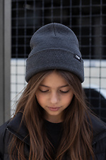 Дитяча Демісезонна Шапка Для Дівчинки Without Label Dark Gray Without 8056627 фото №2