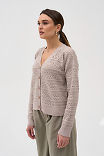 Beige Strickjacke für Damen  4038628 Foto №2