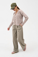 Beige Strickjacke für Damen  4038628 Foto №4
