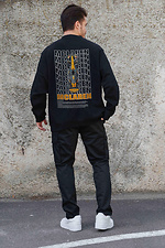 Men's Insulated Oversized Fleece Sweatshirt With Mclaren Print Black Without 8055628 photo №2
