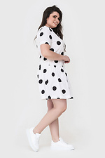 Бавовняна літня сукня MADDIE білого кольору в чорний горох Garne 3040629 фото №2