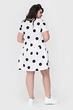 Бавовняна літня сукня MADDIE білого кольору в чорний горох Garne 3040629 фото №3