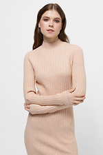 Pfirsichfarbenes Damenkleid  4038629 Foto №2