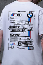 Men's Oversized T-Shirt With BMW Print White Without 8049630 photo №2