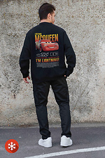 Herren Sweatshirt aus Fleece in Übergröße mit Mcqueen-Aufdruck Schwarz Without 8055630 Foto №2