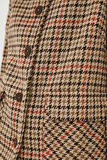 Полушерстяной костюм двойка: жакет на пуговицах, широкая юбка на кокетке в складку Garne 3033631 фото №4