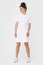 Трикотажне плаття поло BEAM білого кольору у спортивному стилі Garne 3040631 фото №1