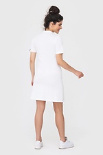 BEAM white knitted polo dress in sporty style Garne 3040631 photo №4