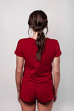 Roter Baumwollpyjama für den Sommer aus Shorts und T-Shirt L'amore 4026631 Foto №2