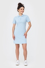 Dżersejowa sukienka polo BEAM w kolorze niebieskim w sportowym stylu Garne 3040632 zdjęcie №1