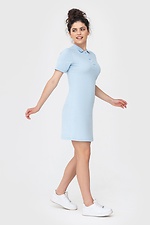 Трикотажне плаття поло BEAM блакитного кольору у спортивному стилі Garne 3040632 фото №2