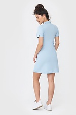 Трикотажное платье поло BEAM голубого цвета в спортивном стиле Garne 3040632 фото №4