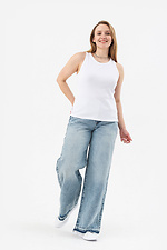 Jeans mit weitem Bein für Damen  4014632 Foto №2