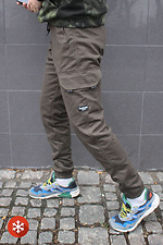 Зимние коттоновые штаны карго на флисе Custom Wear 8025632 фото №1