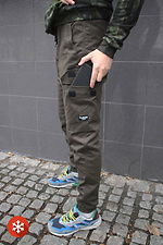 Зимние коттоновые штаны карго на флисе Custom Wear 8025632 фото №3