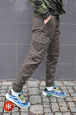 Зимние коттоновые штаны карго на флисе Custom Wear 8025632 фото №6