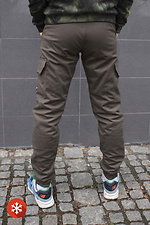 Зимние коттоновые штаны карго на флисе Custom Wear 8025632 фото №7