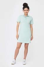 Mint knitted BEAM polo dress in sporty style Garne 3040633 photo №1