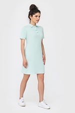 Mint knitted BEAM polo dress in sporty style Garne 3040633 photo №2
