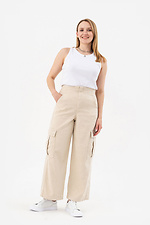 Wide women's jeans with patch pockets  4014633 photo №2