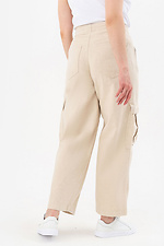 Wide women's jeans with patch pockets  4014633 photo №5