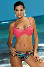 One-piece swimsuit in orange with tight cups Marko 4022633 photo №1
