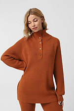 Karamellfarbener Strickanzug für Damen Sewel 4038634 Foto №2