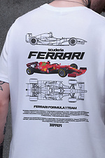 Men's Oversized T-Shirt With Ferrari White Print Without 8049634 photo №2