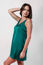 Green satin nightie slip short with lace L'amore 4026635 photo №2