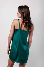 Green satin nightie slip short with lace L'amore 4026635 photo №3