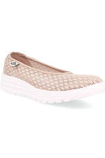 Летние тканевые балетки в сеточку на белой подошве Las Espadrillas 4101637 фото №1